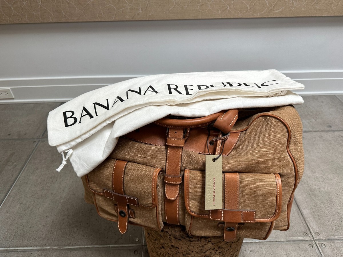 Banana Republic Heritage Vintage Canvas & Leather Duffle - New