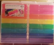 Novelinks Transparent 4" x 6" Photo Storage Boxes - 16 Inner Photo Organizer