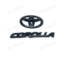 GLOSS Black OVERLAY EMBLEM Fit 2020-2025 TOYOTA COROLLA Sedan SE XSE LE XLE LE