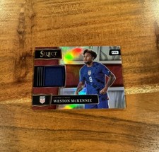 Weston McKennie 2022-23 Panini Select FIFA Silver Prizm Patch Jersey NRMT+ USMNT