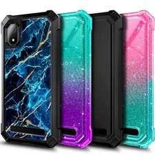 For Cloud Mobile Stratus C8 Case Full Body Protector Cover w/ Tempered Glass