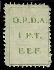 Judaica Palestine Old Revenue Stamp O.P.D.A. 1 P.T.