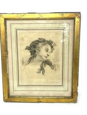 Dessin & Profil & Tête de Femme & Dessin & XIX ème Siècle & France & 19 ème 