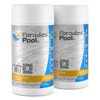 Paradies Pool pH Minus Granulat pH Wert Senker 3 kg Wasserpflege Schwimmbecken