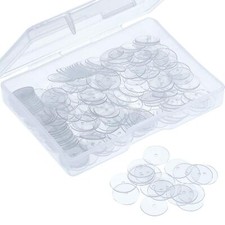 200 Pcs Clear Piercing Discs Pads Silicone Earring Backs Plastic Disc Pads