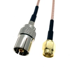 IEC DVB-T TV PAL female to SMA male plug Coax Coaxial Connector Cable RG316 lot