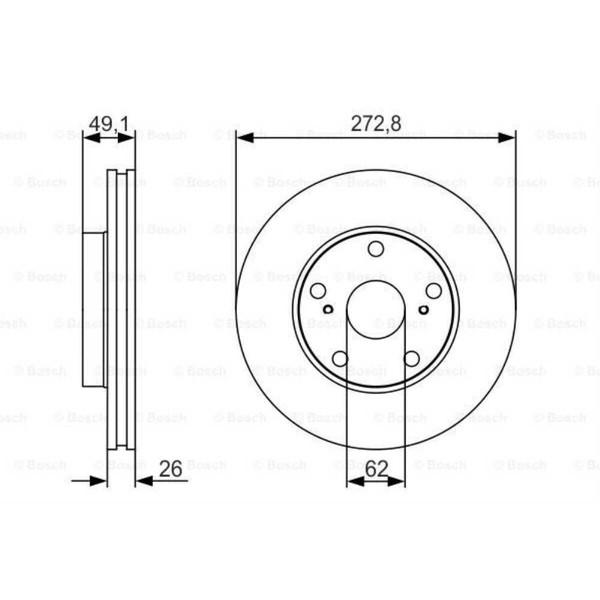 Bosch 2X Bremsscheiben BelüFtet GeöLt 0 986 479 S16-image