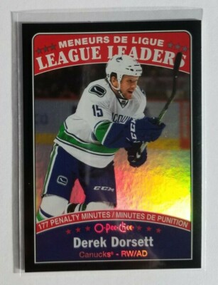 Derek Dorsett (Canucks) 2016-17 O-Pee-Chee hockey RAINBOW BLACK (only 100 made)