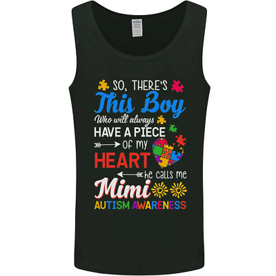 Gildan Herren Tanktop Jungen Ruft Mich Mimi Autismus Awareness T-Shirt