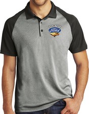 Ford Mustang Raglan Polo Genuine Parts Pocket Print