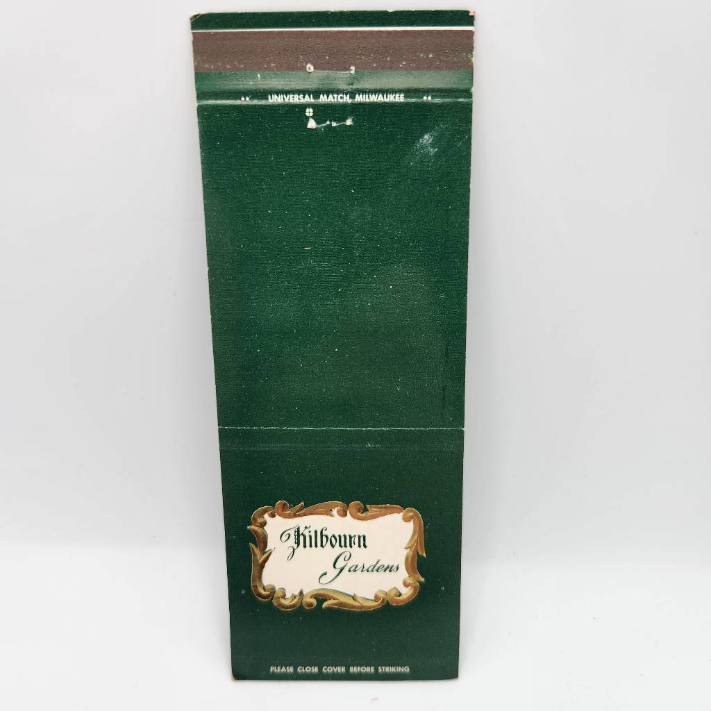 Vintage Matchbook Kilbourn Gardens Sturtevant Wisconsin eBay