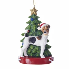 Jack Russell Terrier w/Tree Ornament