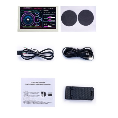5Inch IPS Type C Secondary Screen for Computer CPU GPU RAM HDD Display 800*480