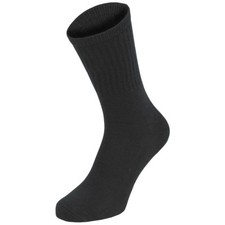 MFH Army Socks 3-Pack Warm Mens Army Travel Hiking Trekking Work Footwear Black