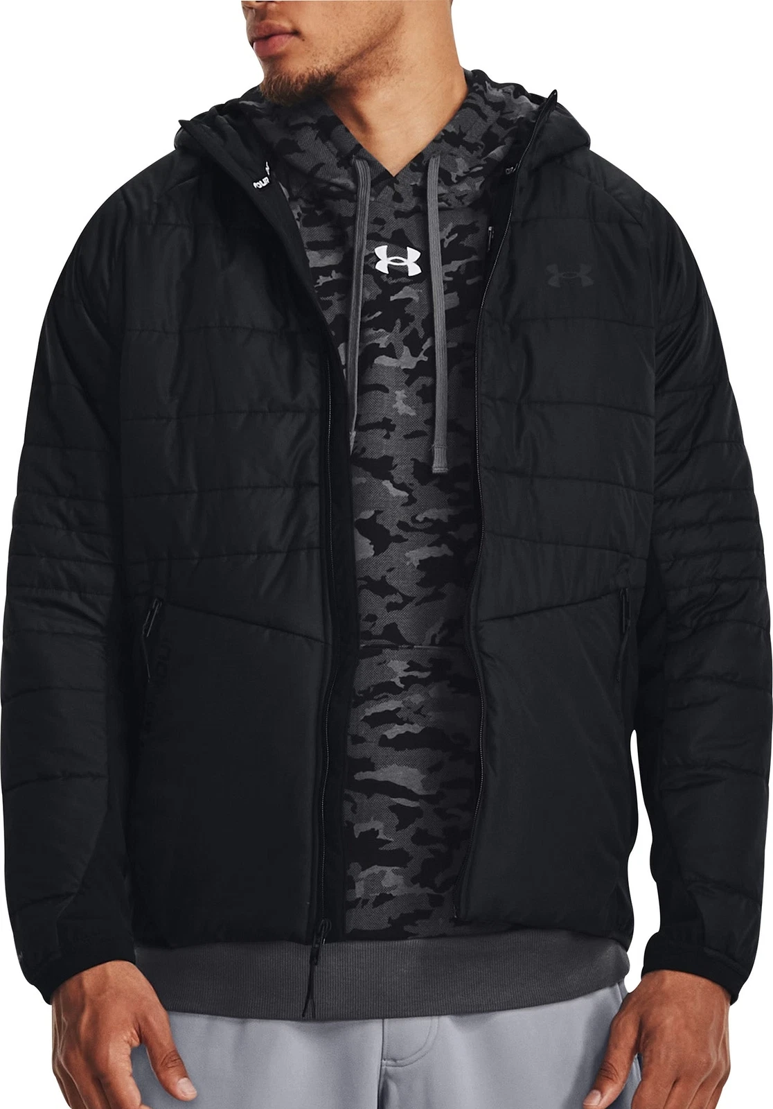 Under Armour Storm Session Hybrid Mens Jacket Black Hooded Outdoor Walking Coat
Opens in a new windo