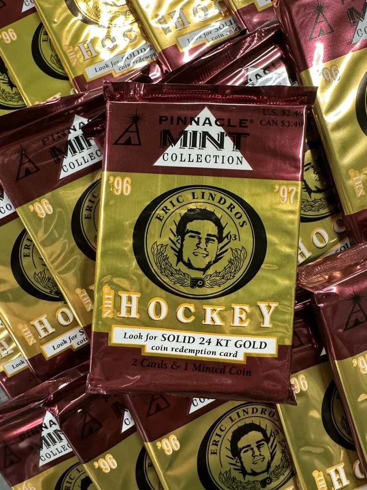 Paquetes de hockey de monedas Pinnacle 1996-97 de la NHL (lote de 55 paquetes) - SELLADO DE FÁBRICA - ¡NUEVO!! Foto 3 de 3