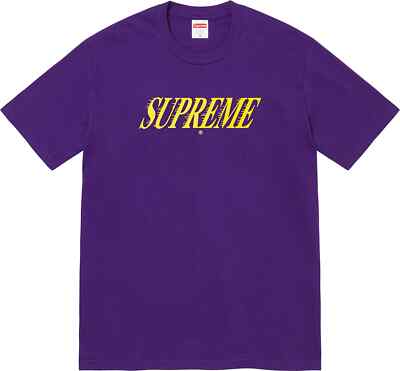 Purple Supreme Slap Shot Tee FW22 Sealed Authentic Brand NEW Size Medium LAKERS