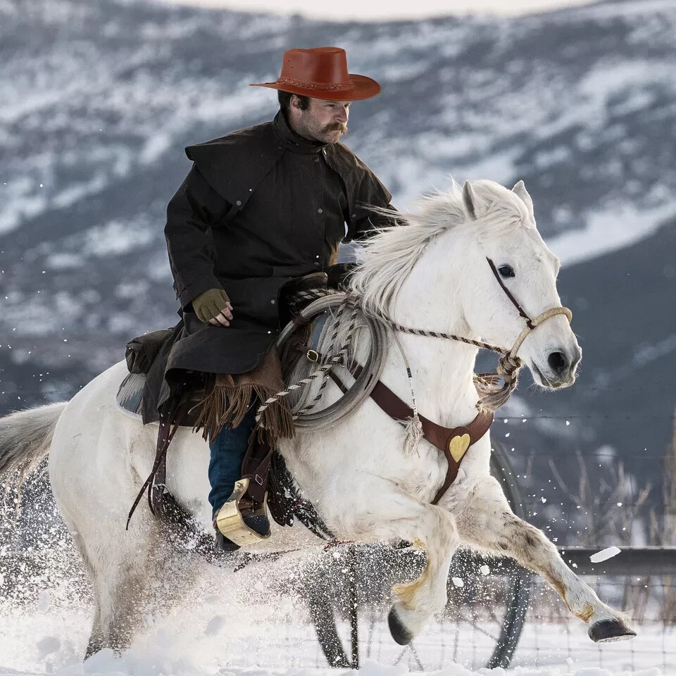 Genuine Leather Cowboy hat Western Style HAT Men and Women Shapeable