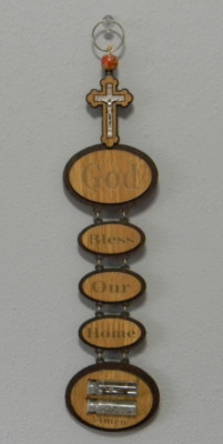 From Nuns Convent Holy Land relic crucifix earth water God bless our home plaque
