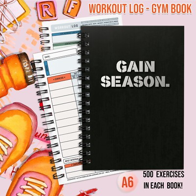 A6 HIIT TRAININGSTAGEBUCH/FITNESSSTUDIO BUDDY/LOGBUCH/GEWICHTE/HEIMTRAINING/FITNESS/FITNESSSTUDIO/GEWINN