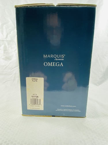 Marquis by Waterford "Omega" Champagne Flutes Lead Crystal Glass Set of 4 Marked - Picture 5 of 6