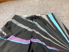 Ron Jon Board Shorts Mens 32 Surf Shop Unlined Black Pockets 10 inseam Surf Swim