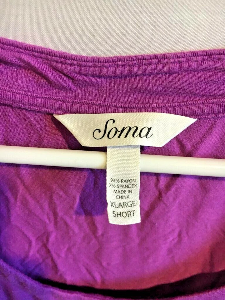 Conjunto de pijama corto Sonoma púrpura negro blanco a lunares para mujer talla XL Foto 2 de 4