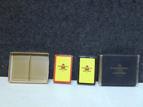 VINTAGE SEALED DOUBLE PLAYING DECK OF CARDS OF PENNZOIL UNITED OIL & GAS