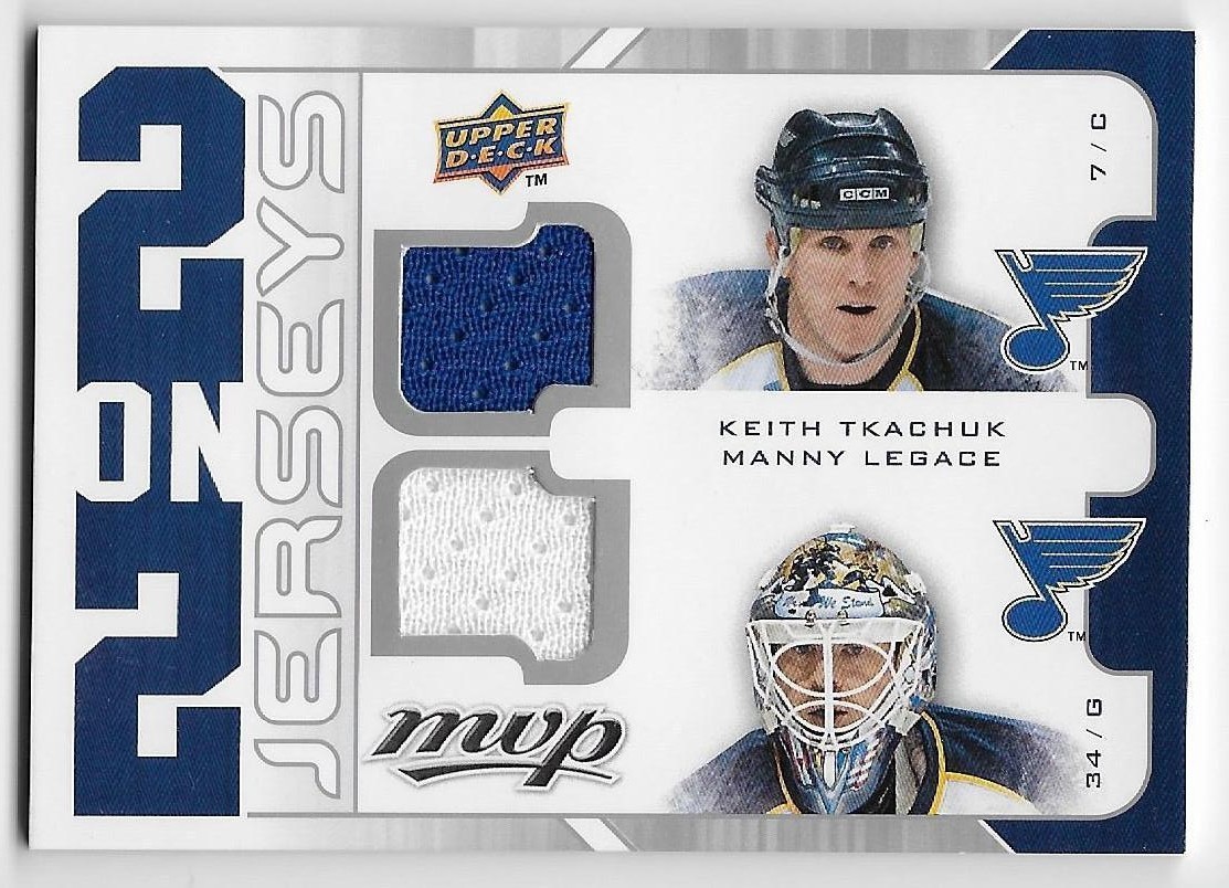 08/09 UPPER DECK MVP 2-ON-2 QUAD JERSEY Hockey (#J2AWLS-J2WBSW) U