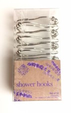 Unbranded Shower Curtain Hooks Rings Silver 12 Count New Flaw