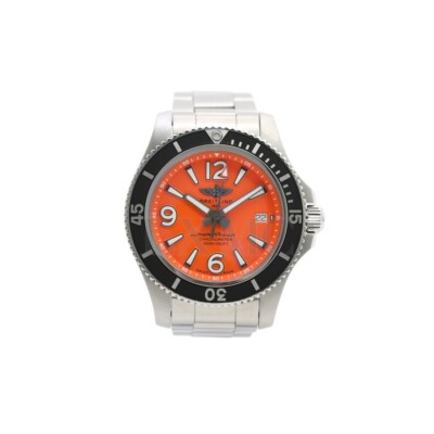 Breitling Superocean Watch Automatic Chronometer Orange Watch A17366