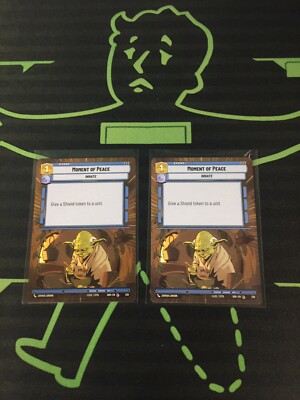 Star Wars Unlimited Moment Of Peace X2 Hyperspace TCG CCG Free Shipping 
