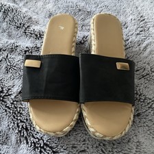 Sandali donna zeppa espadrillas tacco estivo scarpe donna slip on plateau 5UK