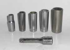 VINTAGE Set/5 Bonney LT 6pt 3/8 Drive Deep So...