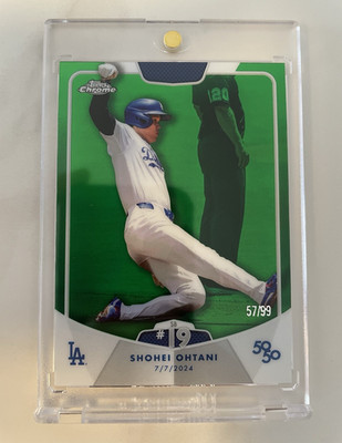 Topps 2024 50/50 Shohei Ohtani #60 Los Angeles Dodgers MLB /99 True Green