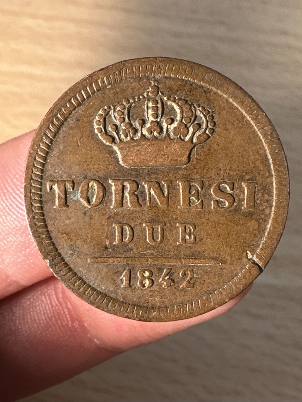 Pièce 2 deux Tornesis Pièce Du Royaume De Sicile 1842￼