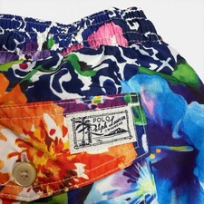Polo Ralph Lauren Swim Trunks Men L Colorful Floral Hawaiian Shorts Bathing Suit