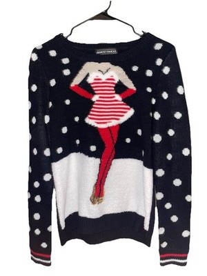 Almost Famous Women s Ugly Christmas Sweater Festive Holiday Sweater Sz Medium 