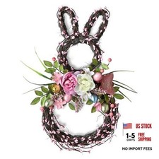 DecorbyHannah Easter Bunny Wreaths for Front Door, Easter Wreath with Pastel