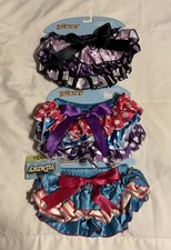 NEW lot of 3 Baby Satin Ruffle Bow Bloomer Diaper Cover  Size XS 0-3 Mo.