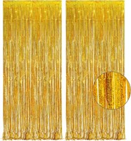 Lametta Vorhang Gold Glitzer Partydekoration Luftschlangen Geburtstag Kino