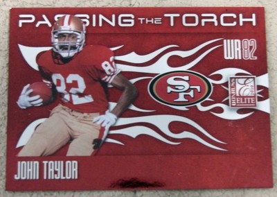 2010 Donruss Elite #9 John Taylor/Michael Crabtree Passing the Torch Red #/999