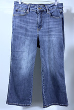 Judy Blue Mid Rise Tummy Control Wide Leg Crop Denim Blue Jeans sz 16W