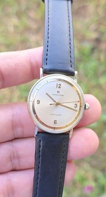 Vintage HAMILTON Automatic Red Second Hand 689A 10k RGP Men's 32mm Watch