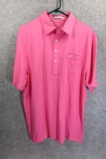 Criquet Men  s Polo Shirt Pink XL Organic Cotton Golf NWT Logo Casual Pocket