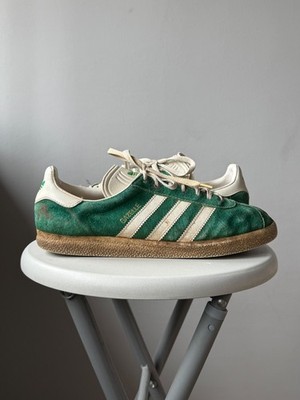 Vintage 1992 Adidas Gazelle OG Green Suede Sneaker Shoes Size EU 43 1/3 Rare