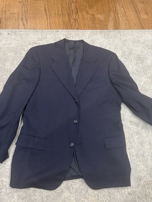 Hugo Boss Baldessarini 44R Navy Pinstripe Sport Coat Blazer Super 120 Wool