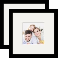 Picture Frames8x82 Pack Made of Solid Wood Black for Wall Mounting and Tabletop