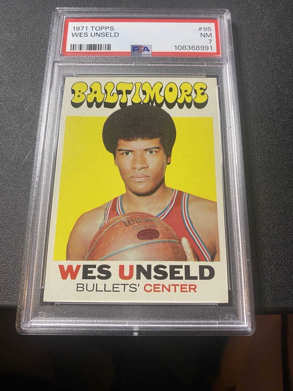 1971 Topps #95 Wes Unseld PSA 7