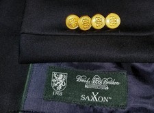 Brooks Brothers Country Madison Saxxon Navy 40R Gold Buttons Blazer Sport Jacket